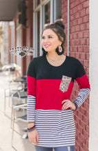 Load image into Gallery viewer, RED COFFEE DATE LONGSLEEVE TOP