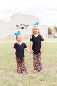 KIDS BRAZOS BELL FLAIRS -LEOPARD